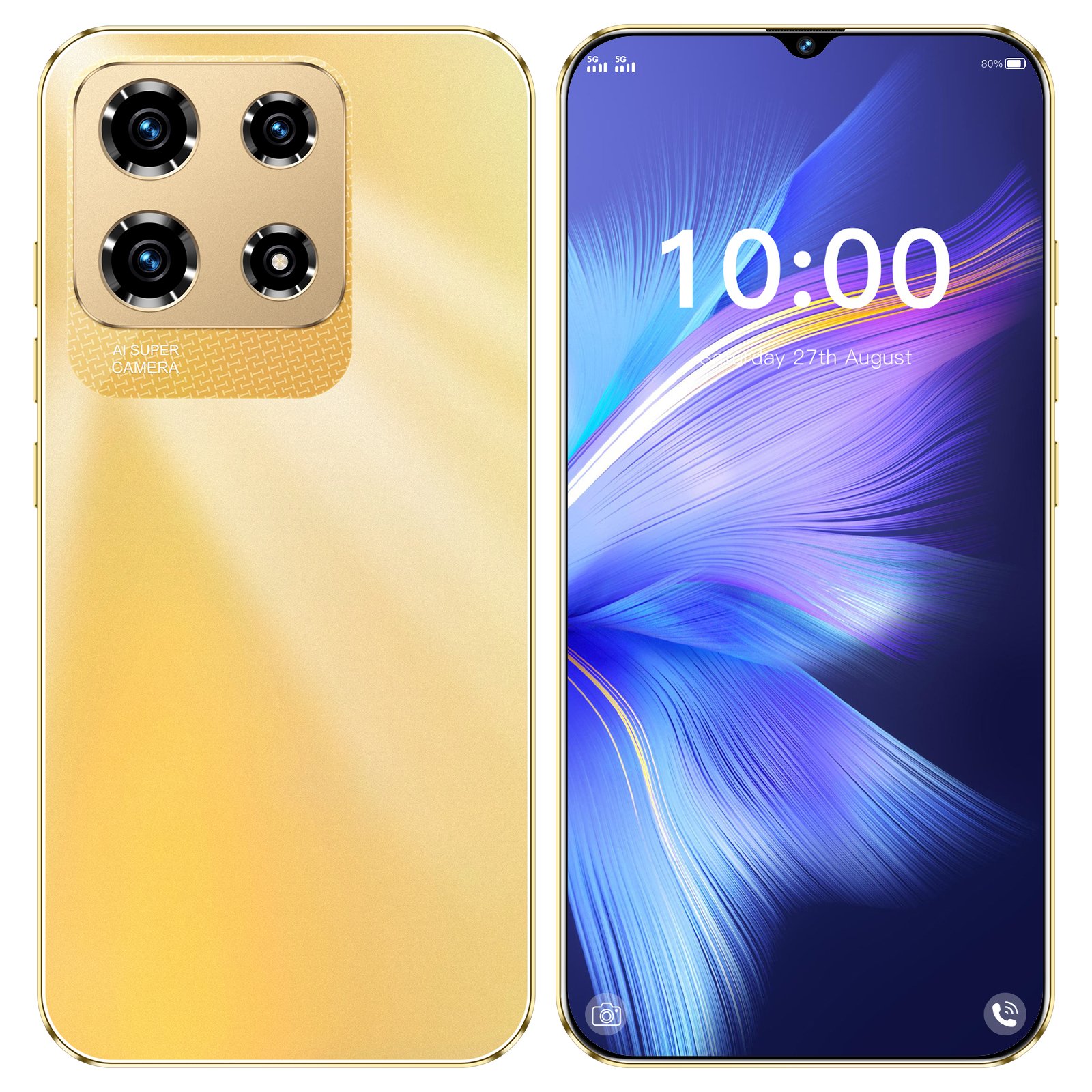 HSDF-Note30 Pro mode 16GB+1TB 6.8-inch 5G Camera 72MP+108MP Android 14 Fingerprint unlock smart phone